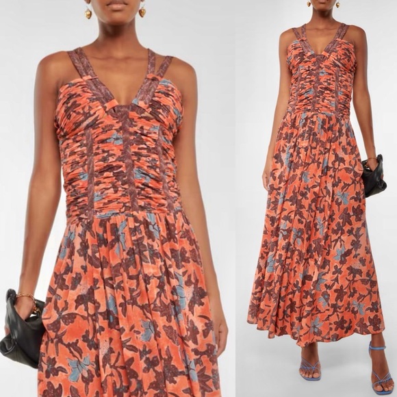 🌺🎉HP🎉🌺 NWT Ulla Johnson Anya Silk Dress Amaryllis - Picture 9 of 16